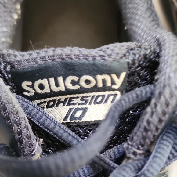 Saucony COHESION 10 Dark Blue and Silver Athletic Sneakers - Picture 9 of 9
